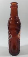 Antique 1940s Orange Crush 7 Fl oz 8 1/4" Tall Brown Amber Glass Beehive Style Bottle