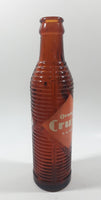 Antique 1940s Orange Crush 7 Fl oz 8 1/4" Tall Brown Amber Glass Beehive Style Bottle