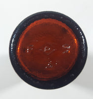 Antique 1940s Orange Crush 7 Fl oz 8 1/4" Tall Brown Amber Glass Beehive Style Bottle