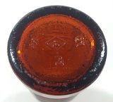 Antique 1940s Orange Crush 7 Fl oz 8 1/4" Tall Brown Amber Glass Beehive Style Bottle