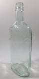 Antique C. 1910 Mitchell & Co of Belfast Ltd Irish Whisky One Pint 9 1/2" Tall Embossed Clear Glass Liquor Bottle
