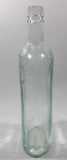 Antique C. 1910 Mitchell & Co of Belfast Ltd Irish Whisky One Pint 9 1/2" Tall Embossed Clear Glass Liquor Bottle