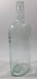 Antique C. 1910 Mitchell & Co of Belfast Ltd Irish Whisky One Pint 9 1/2" Tall Embossed Clear Glass Liquor Bottle