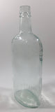 Antique C. 1910 Mitchell & Co of Belfast Ltd Irish Whisky One Pint 9 1/2" Tall Embossed Clear Glass Liquor Bottle