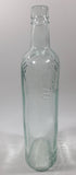 Antique C. 1910 Mitchell & Co of Belfast Ltd Irish Whisky One Pint 9 1/2" Tall Embossed Clear Glass Liquor Bottle