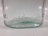 Antique C. 1910 Mitchell & Co of Belfast Ltd Irish Whisky One Pint 9 1/2" Tall Embossed Clear Glass Liquor Bottle