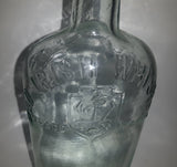 Antique C. 1910 Mitchell & Co of Belfast Ltd Irish Whisky One Pint 9 1/2" Tall Embossed Clear Glass Liquor Bottle