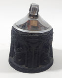 Vintage Art Deco Black Tiki Themed Semi Automatic Table Lighter Japan