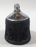 Vintage Art Deco Black Tiki Themed Semi Automatic Table Lighter Japan