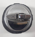 Vintage Art Deco Black Tiki Themed Semi Automatic Table Lighter Japan