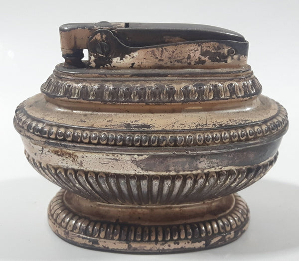 Antique 1947 1948 Ronson Queen Anne Silver Plated Table Lighter Made in England Reg No. 850862