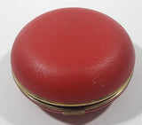 Vintage Westclox Red Cased Round Calendar Date and Time Windup Travel Alarm Clock