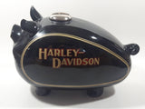 Vintage 1982 Harley Davidson Motorcycles 12" Long Gas Tank Pig Hog Shaped Black Piggy Bank Coin Bank Has Chips