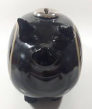 Vintage 1982 Harley Davidson Motorcycles 12" Long Gas Tank Pig Hog Shaped Black Piggy Bank Coin Bank Has Chips