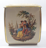 Antique Edward Sharp & Sons Ltd of Maidstone Kent Victorian Scenes 5" Tall Bowed Tin Metal Container
