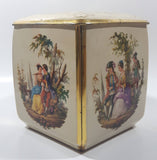 Antique Edward Sharp & Sons Ltd of Maidstone Kent Victorian Scenes 5" Tall Bowed Tin Metal Container