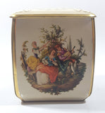 Antique Edward Sharp & Sons Ltd of Maidstone Kent Victorian Scenes 5" Tall Bowed Tin Metal Container