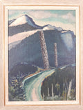 Vintage Original 1965 Frank Bruce 'Largest of the Pacific Northwest' Fictional Comedic 13" x 16" Framed 9" x 12" Painting