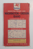 Vintage 1950 Mobilgas Miracle-Fold Highway Guide Washington Oregon Idaho Paper Map "Tacoma Super Service"