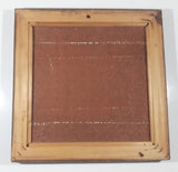 Vintage Horse Fair Holland 1842 Antique Painting Heavy Large Ceramic Tile Trivet Wood Framed 16" x 16"