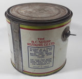 Vintage Rogers Syrup Golden Sugar Vancouver, B.C. Sugar Refinery 10lb Tin Metal Can Pail with Lid