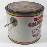 Vintage Rogers Syrup Golden Sugar Vancouver, B.C. Sugar Refinery 10lb Tin Metal Can Pail with Lid