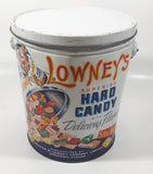 Antique Lowney's Superior Hard Candy with Delicious Flavors 5 Lbs Tin Metal Can Pail with Lid Sherbrooke, Quebec, Canada