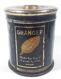 Vintage Granger Rough Cute Pipe Tobacco 6" Tall Tin Metal Canister Ligget & Myers Tobacco Co.