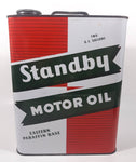 Rare Vintage Superior Products Standby Motor Oil Eastern Paraffin Base Two U.S. Gallons 12" Tall Metal Oil Can North Portland, Oregon