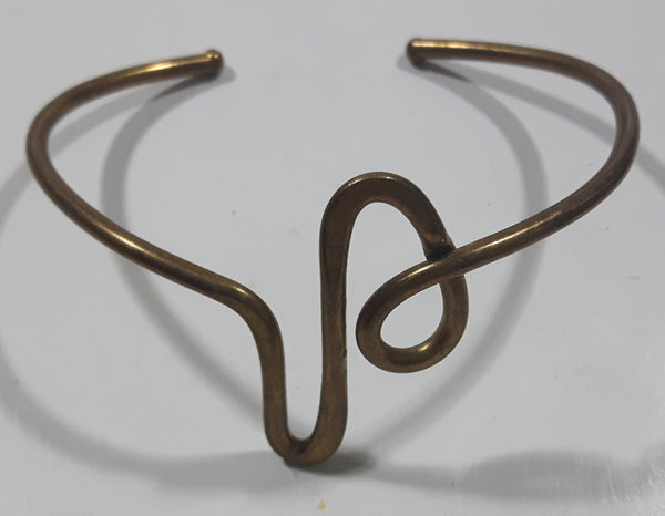 Vintage Metal Brass Tone Bangle Bracelet