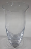 Vintage Heavy Bottomed Clear Glass 9" Tall Flower Vase