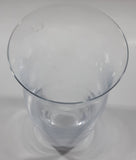 Vintage Heavy Bottomed Clear Glass 9" Tall Flower Vase