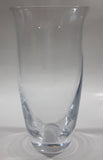 Vintage Heavy Bottomed Clear Glass 9" Tall Flower Vase