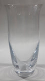 Vintage Heavy Bottomed Clear Glass 9" Tall Flower Vase