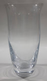 Vintage Heavy Bottomed Clear Glass 9" Tall Flower Vase