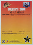1995 NHL Enterprises Quintology Collection Building The Dream #3 NHL Bret Hedican Vancouver Canucks Jumbo 5" x 7" Photo Hockey Card