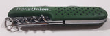 TransUnion Credit Green Folding Pocket Knife with Scissors Multi Tool One Blade Stuck