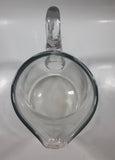 Unique Curved Shaped Heavy Clear Glass 10 1/2" Tall Water Pitcher Jug