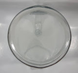Unique Curved Shaped Heavy Clear Glass 10 1/2" Tall Water Pitcher Jug