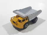 Majorette No. 274 Benne Carriere Quarry Super Dump Truck 1/100 Scale Yellow Grey  Die Cast Toy Car Vehicle