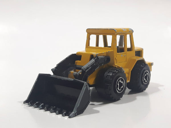 Vintage Majorette Tracto Bull Dozer Front End Loader No. 211 & 263 Yellow Black 1/87 Scale Die Cast Toy Construction Equipment Vehicle