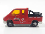 Majorette No. 243 Ford Transit Jack's Towing 24 HR Service Red 1/60 Scale Die Cast Toy Car Vehicle