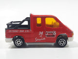 Majorette No. 243 Ford Transit Jack's Towing 24 HR Service Red 1/60 Scale Die Cast Toy Car Vehicle