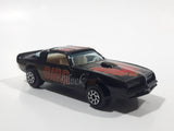 Vintage Yatming No. 1060 Pontiac Trans-Am Firebird Black Die Cast Toy Muscle Car Vehicle with Opening Doors