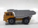 Majorette No. 274 Benne Carriere Quarry Super Dump Truck 1/100 Scale Yellow Grey  Die Cast Toy Car Vehicle