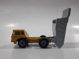 Majorette No. 274 Benne Carriere Quarry Super Dump Truck 1/100 Scale Yellow Grey  Die Cast Toy Car Vehicle