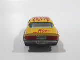 Vintage Yatming Chevy Camaro Z28 Road Burner Yellow with Red Flames No. 1077 Die Cast Toy Muscle Car Vehicle with Opening Doors