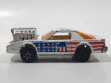 Vintage Majorette Pontiac Firebird Trans Am White Die Cast Toy Car Vehicle with Blown Motor