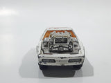 Vintage Majorette Pontiac Firebird Trans Am White Die Cast Toy Car Vehicle with Blown Motor