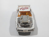 Vintage Majorette Pontiac Firebird Trans Am White Die Cast Toy Car Vehicle with Blown Motor